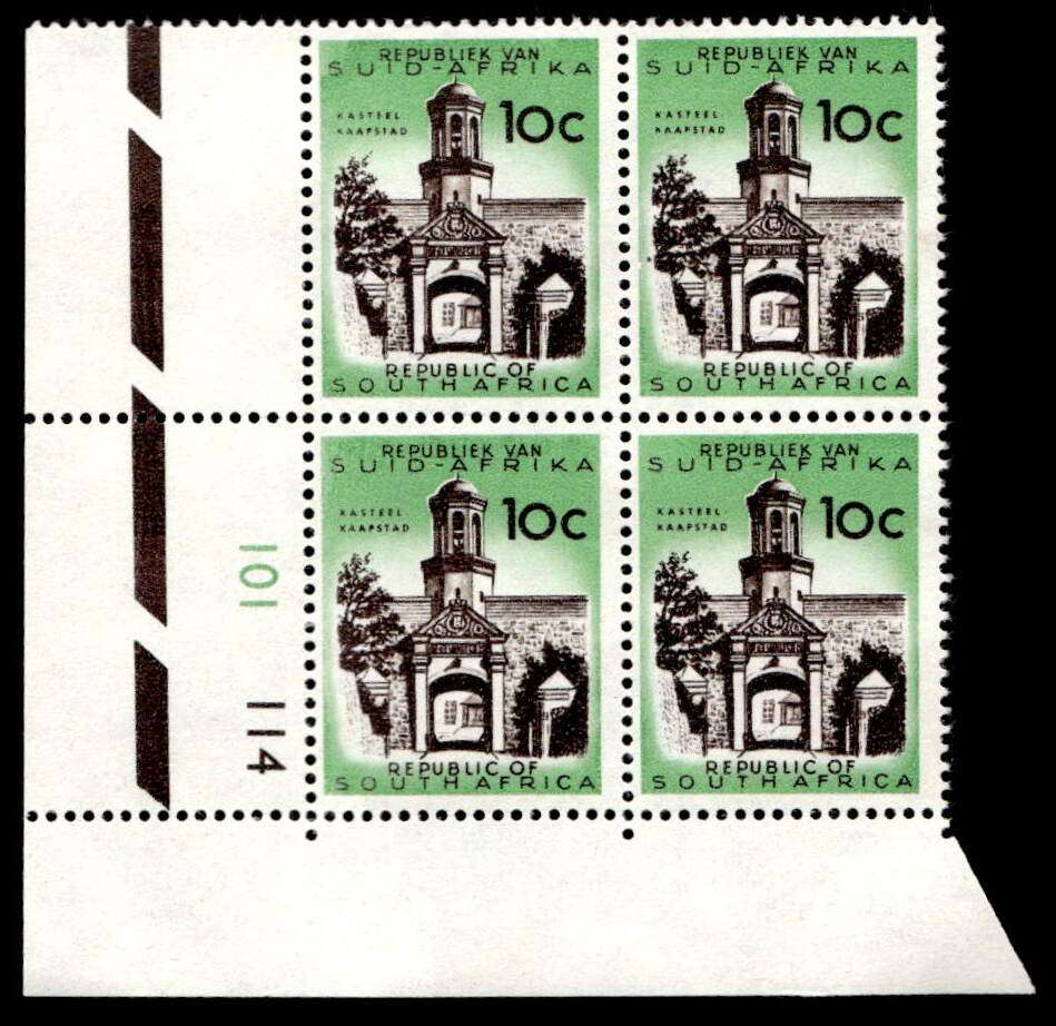 RSA 1961/11 Definitive Issue 10c Cyl. No 101 114 *No Wmk
