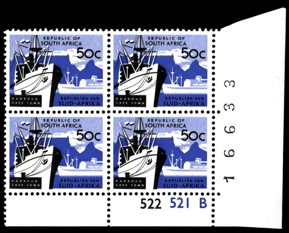 RSA 1973/07 Definitive Issue 50c Cyl. No 522 521B
