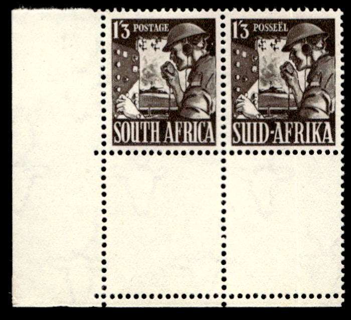 RSA 1943/01/02 South African War Effort 1s 3d Signaler Wmk MSH