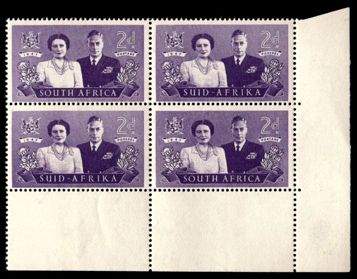 RSA 1947/02/17 Royal Visit 2d King George VI and Queen Elizabeth Wmk MSH