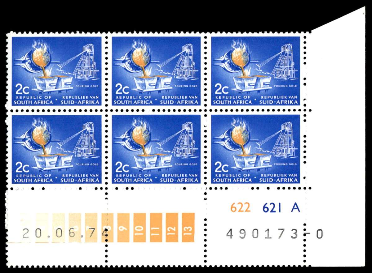 RSA 1974/06/20 Definitive Issue 2c Cyl. No 622 621A