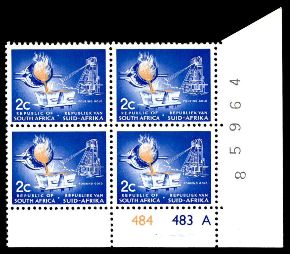 RSA 1972/11 Definitive Issue 2c Cyl. No 484 483A No Wmk
