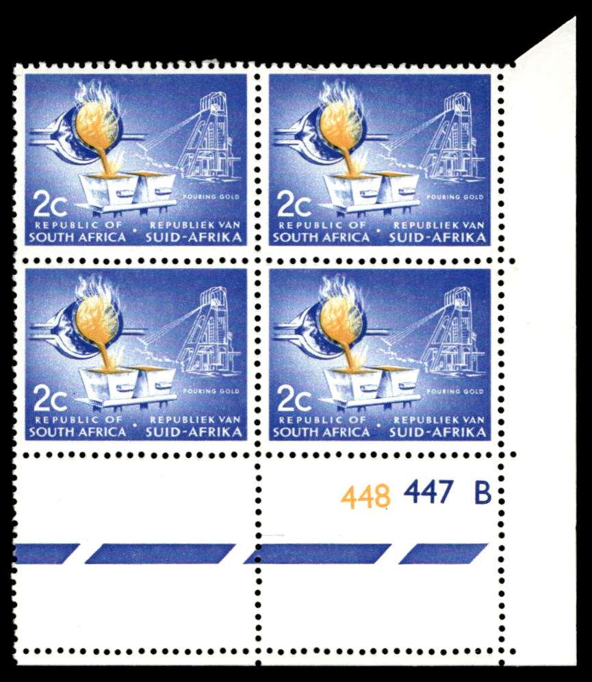 RSA 1972/03 Definitive Issue 2c Cyl. No 448 447B Wmk RSA