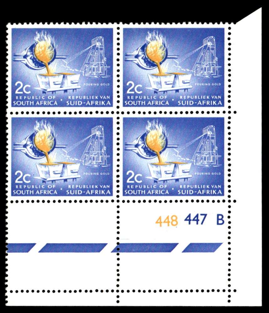 RSA 1972/03 Definitive Issue 2c Cyl. No 448 447B Wmk RSA