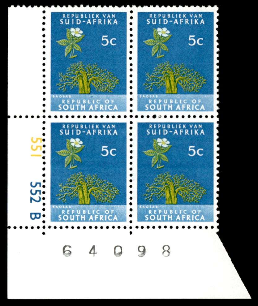 RSA 1973/10/04 Definitive Issue 5c Cyl. No 551 552B