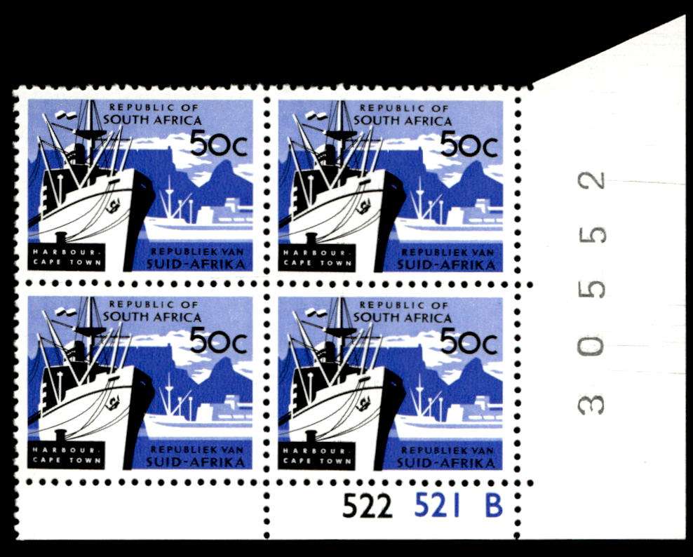 RSA 1974/07/22 Definitive Issue 50c Cyl. No 522 521B