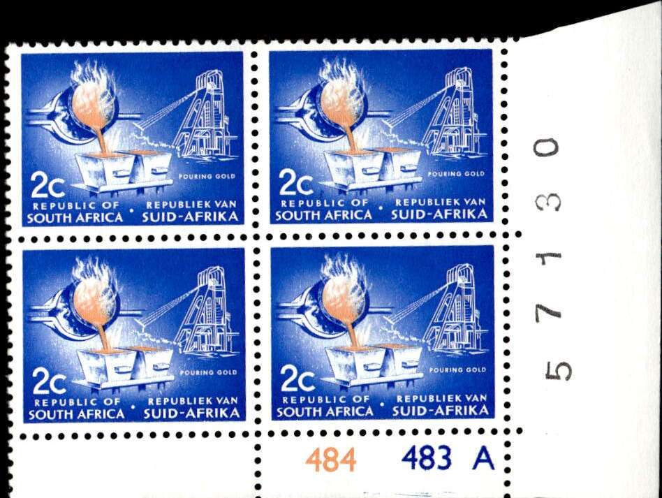 RSA 1972/11 Definitive Issue 2c Cyl. No 484 483A No Wmk