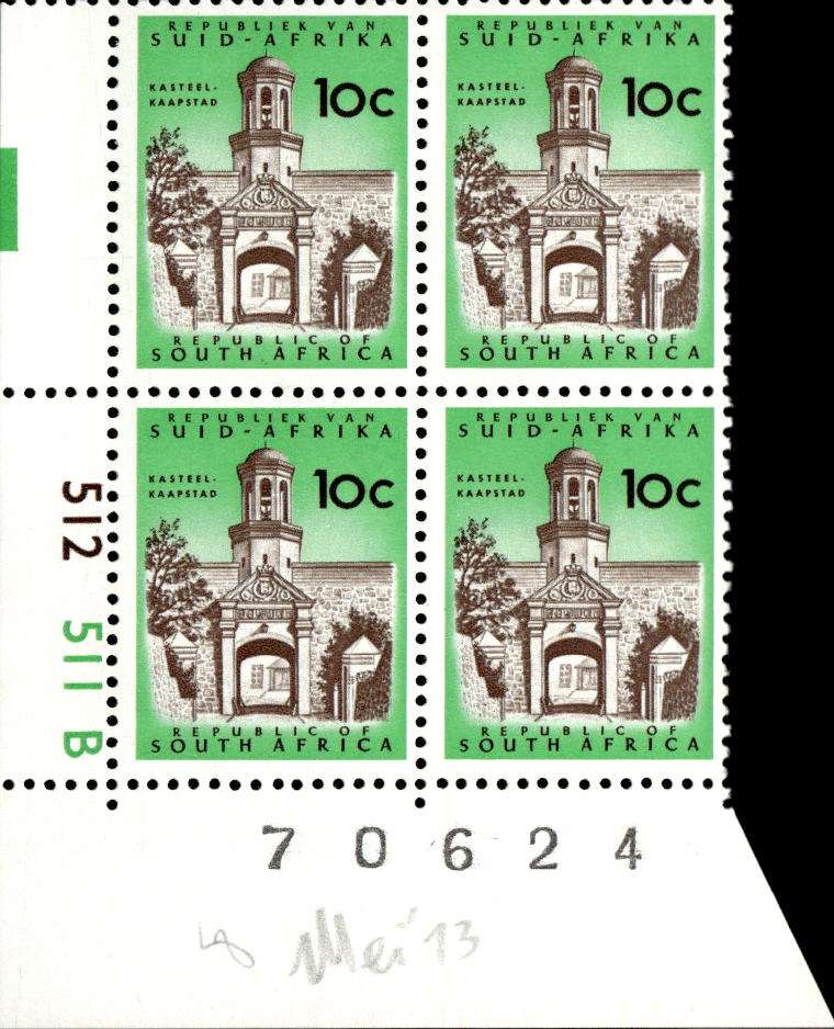 RSA 1973/05 Definitive Issue 10c Cyl. No 512 511B
