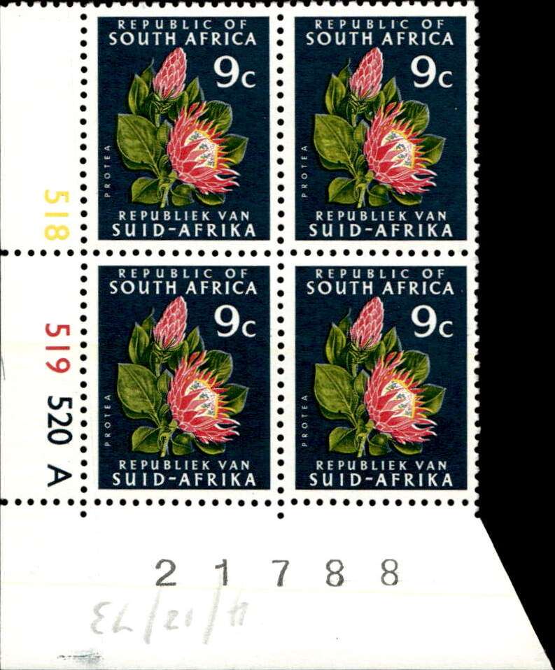 RSA 1973/06 Definitive issue 9c Cyl No 518 519 520A