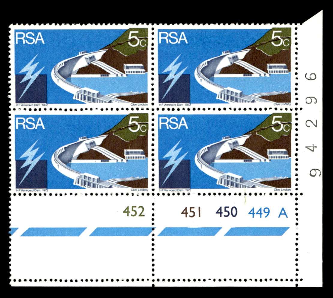 RSA 1972/03/04 Opening of Hendrik Verwoerd Dam 5c Cyl No 452 451 450 449A