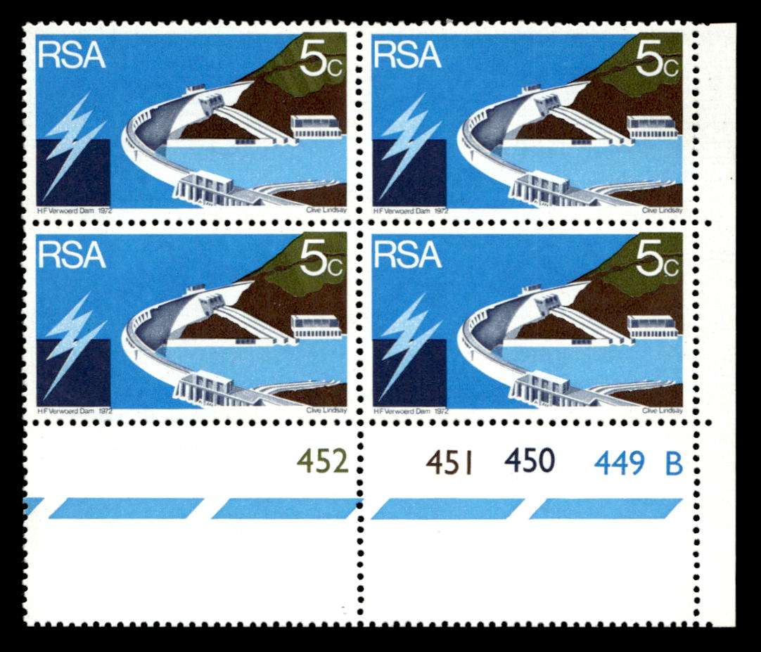 RSA 1972/03/04 Opening of Hendrik Verwoerd Dam 5c Cyl No 452 451 450 449B