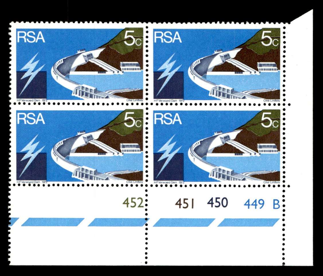 RSA 1972/03/04 Opening of Hendrik Verwoerd Dam 5c Cyl No 452 451 450 449B