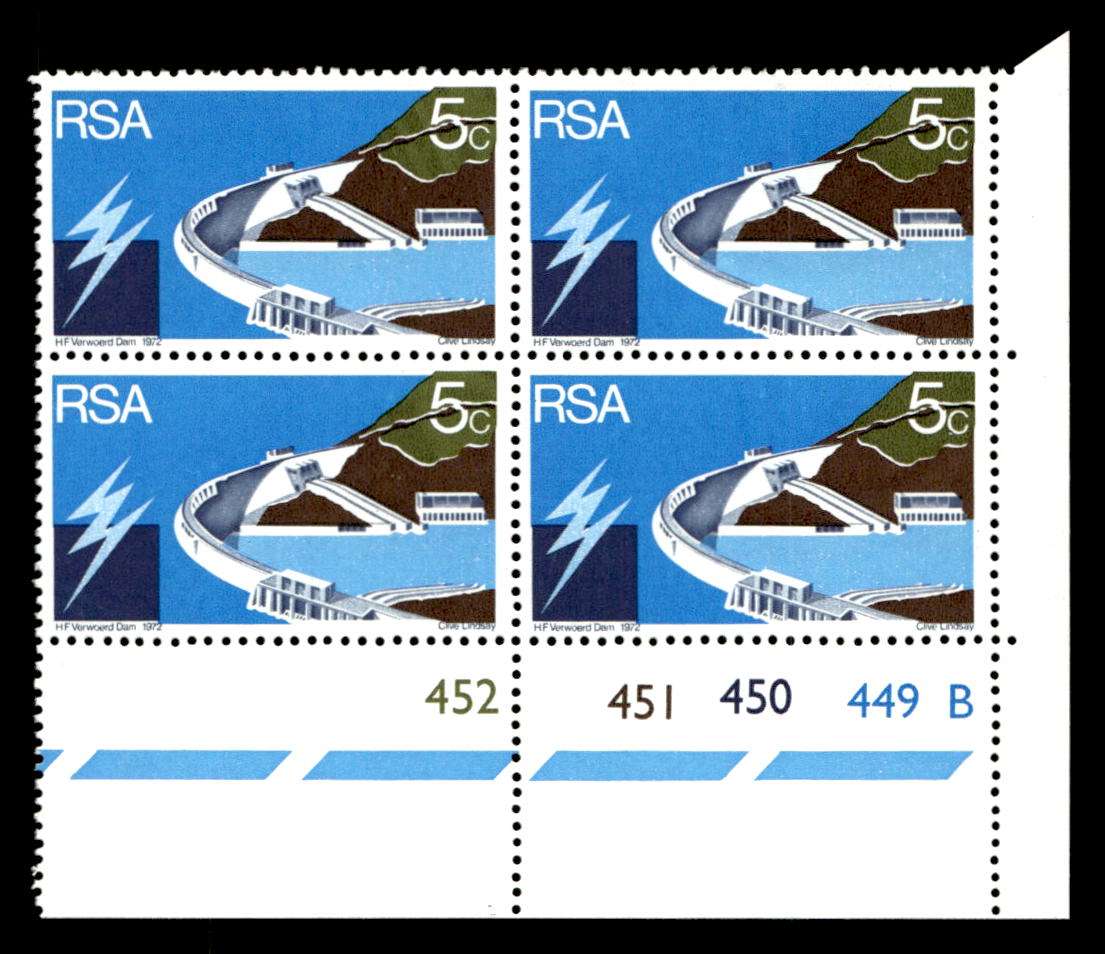RSA 1972/03/04 Opening of Hendrik Verwoerd Dam 5c Cyl No 452 451 450 449B