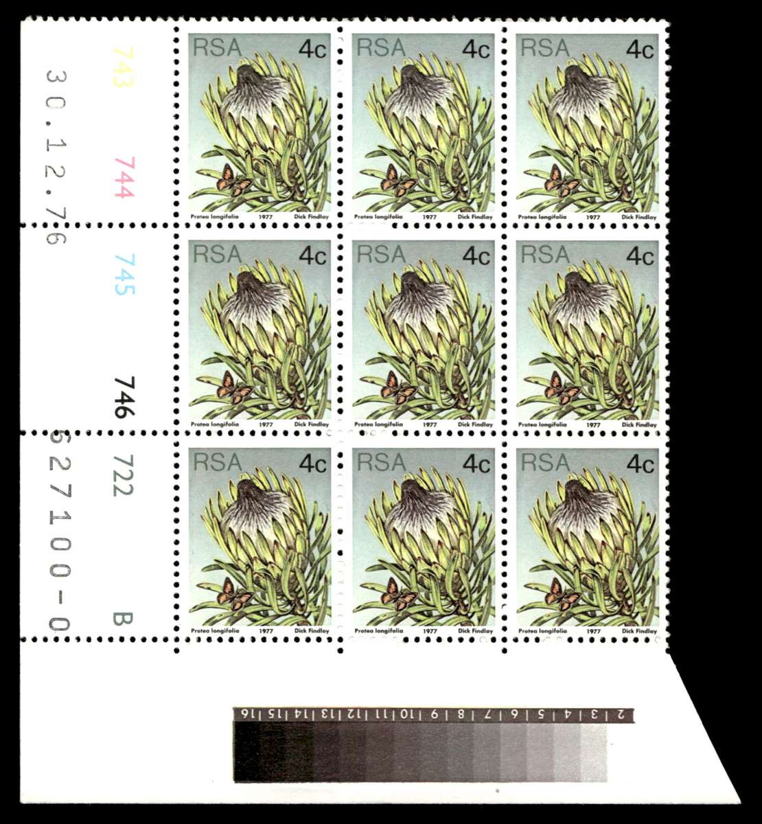 RSA 1976/12/30 3rd Definitive Issue 4c Cyl 743 744 745 746 722 B