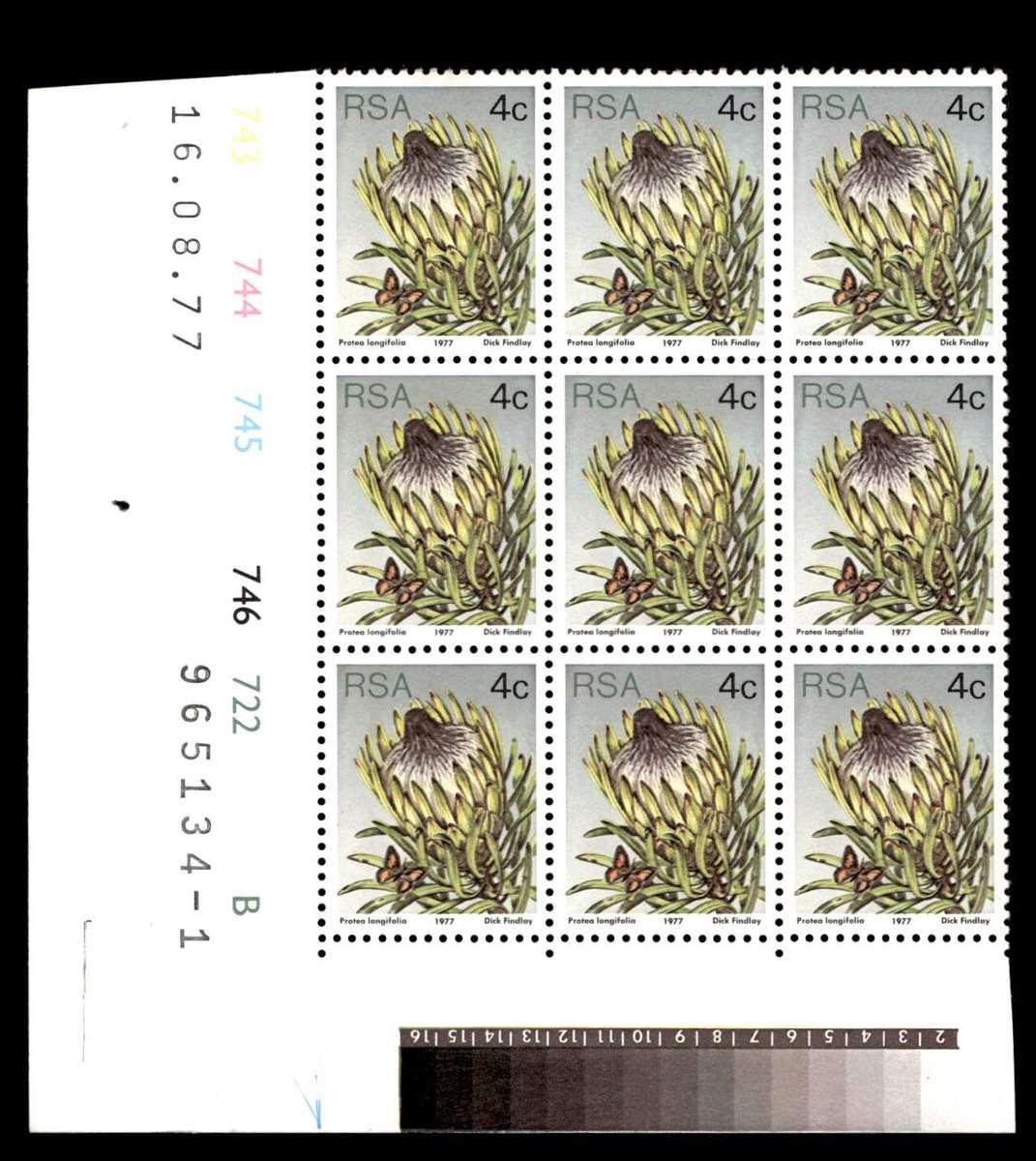 RSA 1977/08/16 3rd Definitive Issue 4c Cyl 743 744 745 746 722 B