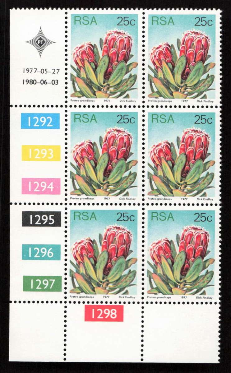 RSA 1980/06/03 3rd Definitive Issue 25c Cyl 1292 1293 1294 1295 1296 1297 1298