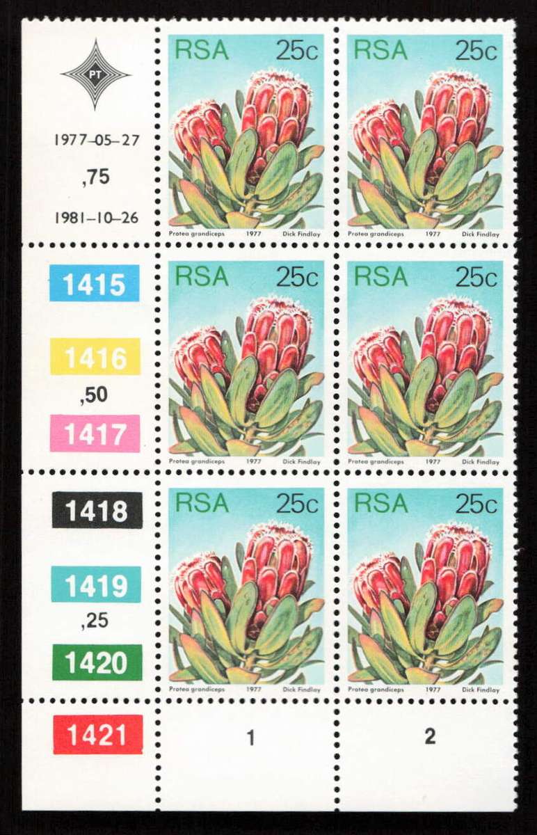 RSA 1981/10/26 3rd Definitive Issue 25c Cyl 1415 1416 1417 1418 1419 1420 1421