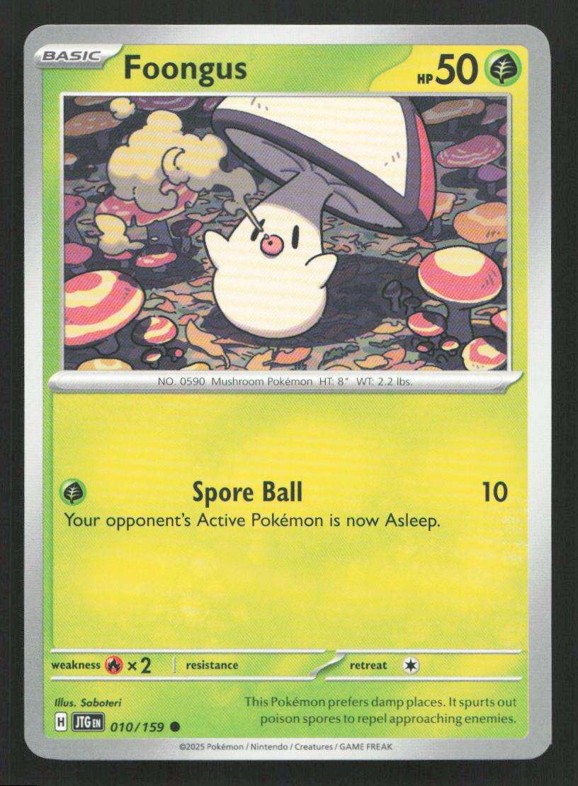 2025 Pokemon / Nintendo / Creatures / GAME FREAK Foongus - SV09: Journey Together