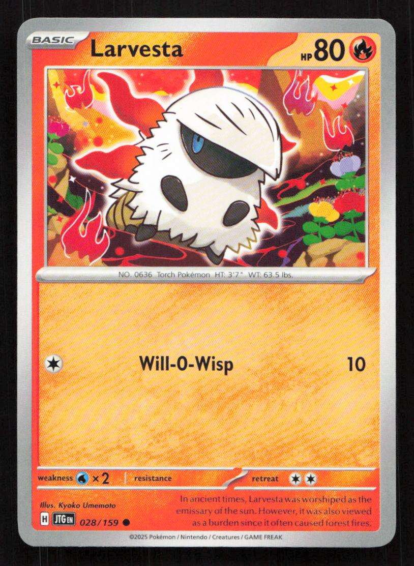 2025 Pokemon / Nintendo / Creatures / GAME FREAK Larvesta - SV09: Journey Together