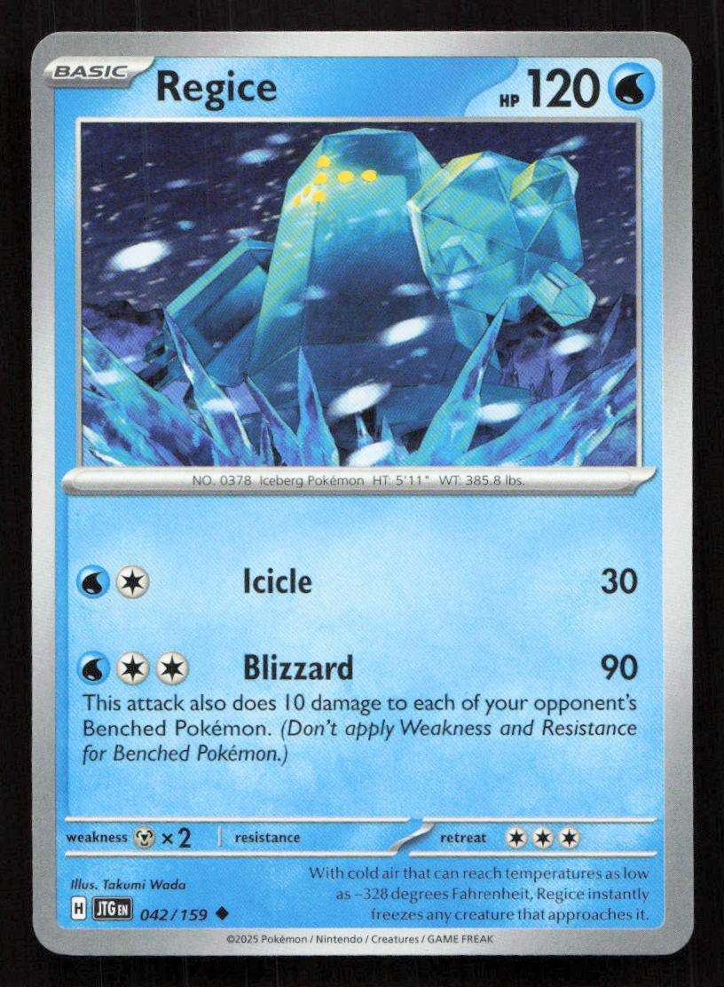 2025 Pokemon / Nintendo / Creatures / GAME FREAK Regice - SV09: Journey Together