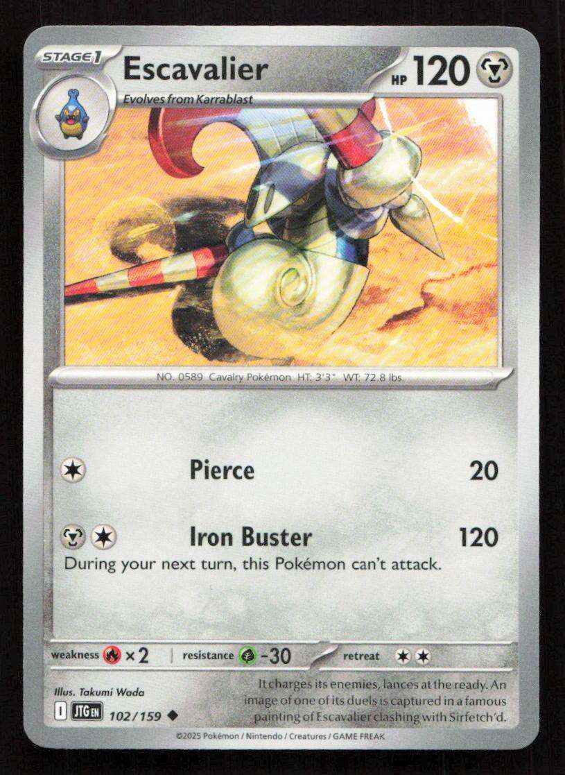 2025 Pokemon / Nintendo / Creatures / GAME FREAK Escavalier - SV09: Journey Together