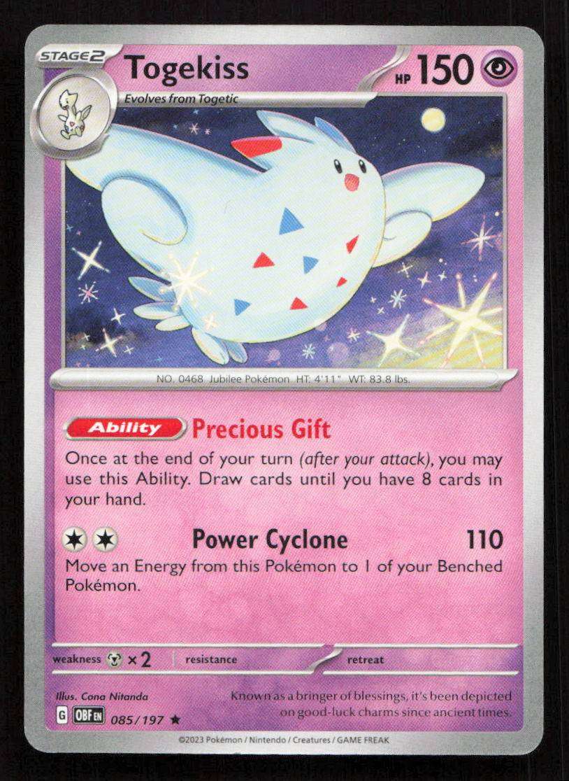 2023 Pokemon SV03: OBF Obsidian Flames 085/197 Togekiss *Rare