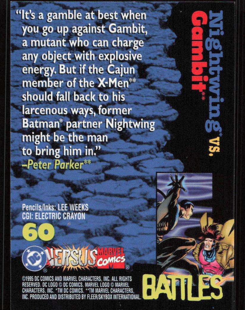 1995 DC VS Marvel Comics Nightwing / Gambit 60
