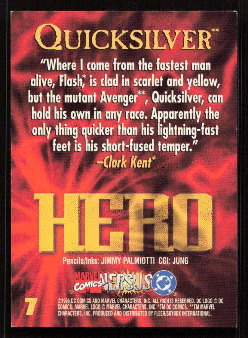 1995 Marvel Comics VS DC Quicksilver 7