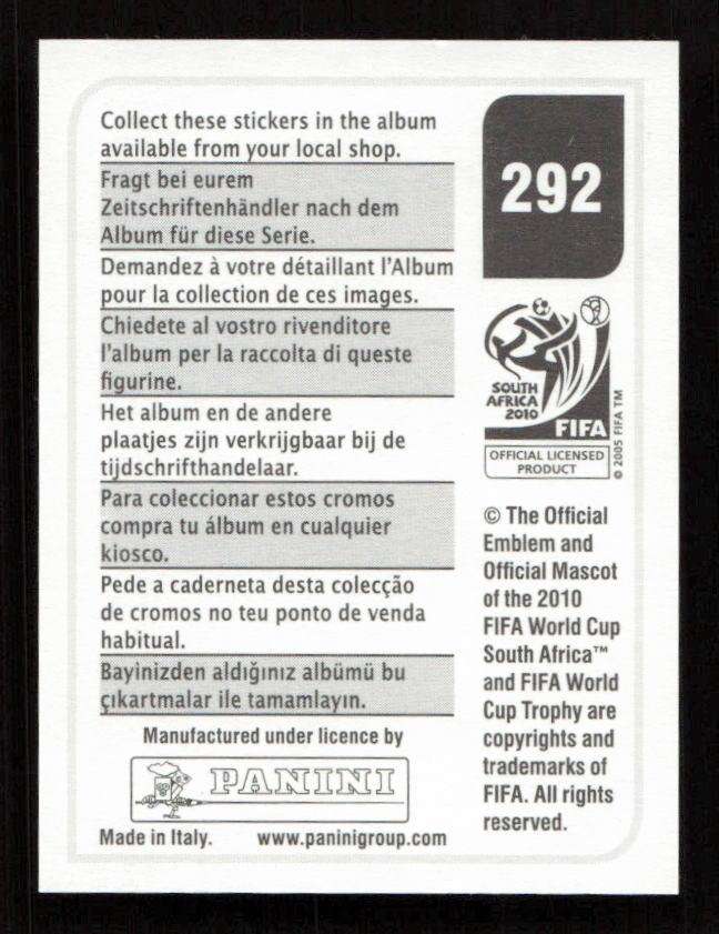 2010 Panini World Cup Stickers #292 Brett Emerton