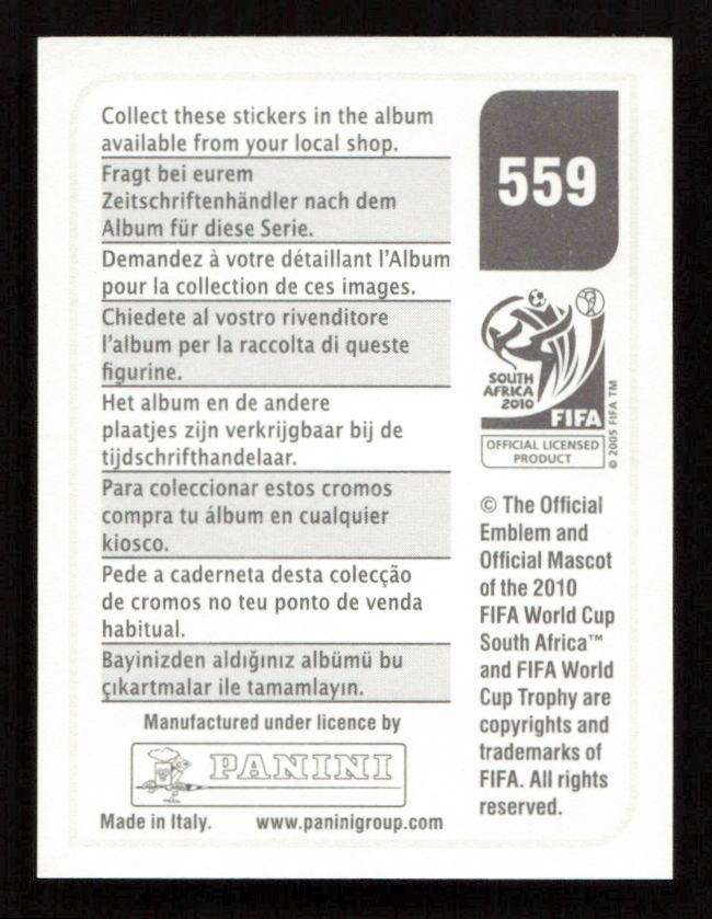 2010 Panini World Cup Stickers #559 Cristiano Ronaldo