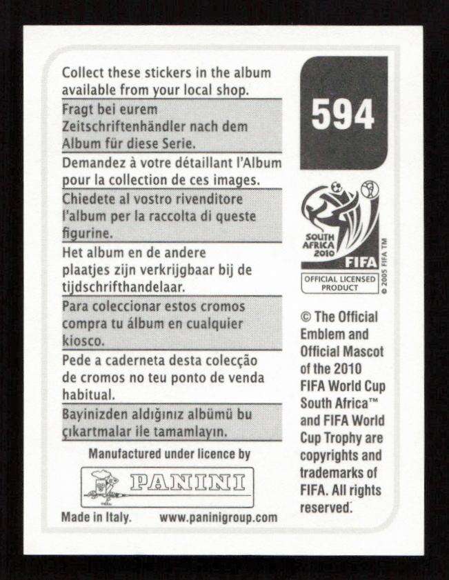 2010 Panini World Cup Stickers #594 Gelson Fernandes