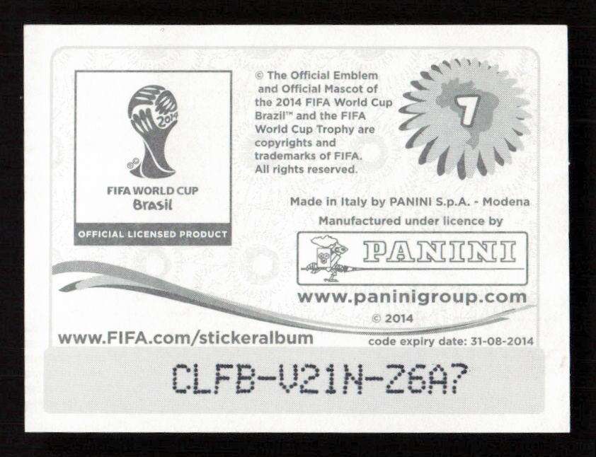Panini FIFA World Cup Brasil Sticker Pack 5 Stickers