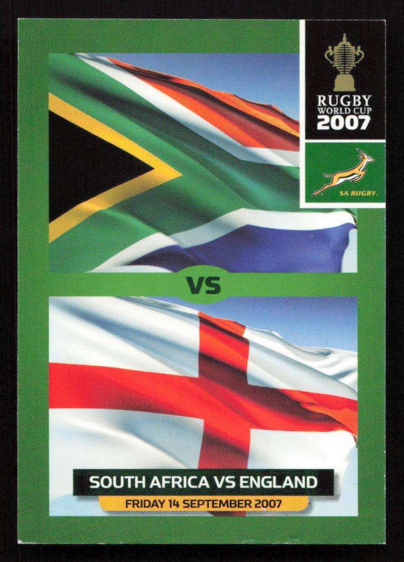 Rugby World Cup 2007 - Card 104/205 - South Africa VS England