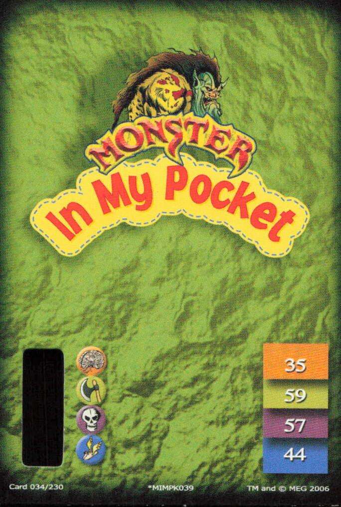 Monster In My Pocket Card 34