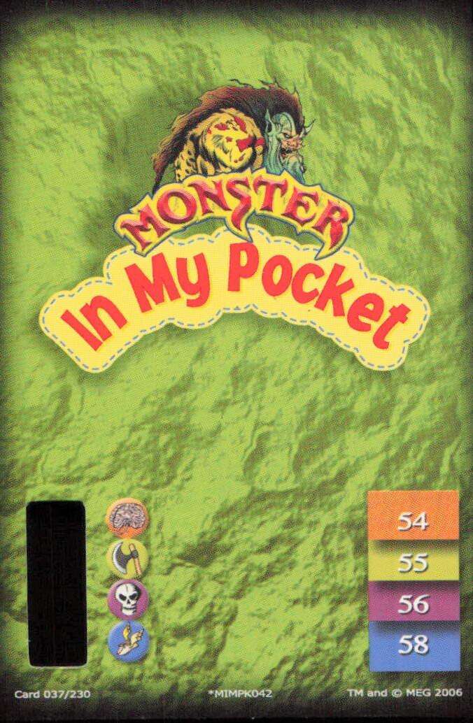 Monster In My Pocket Card 37