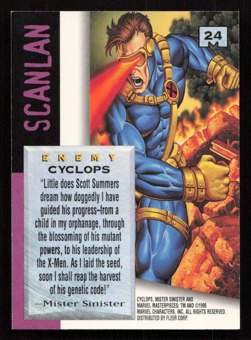 1995 Marvel Masterpieces 24 Cyclops