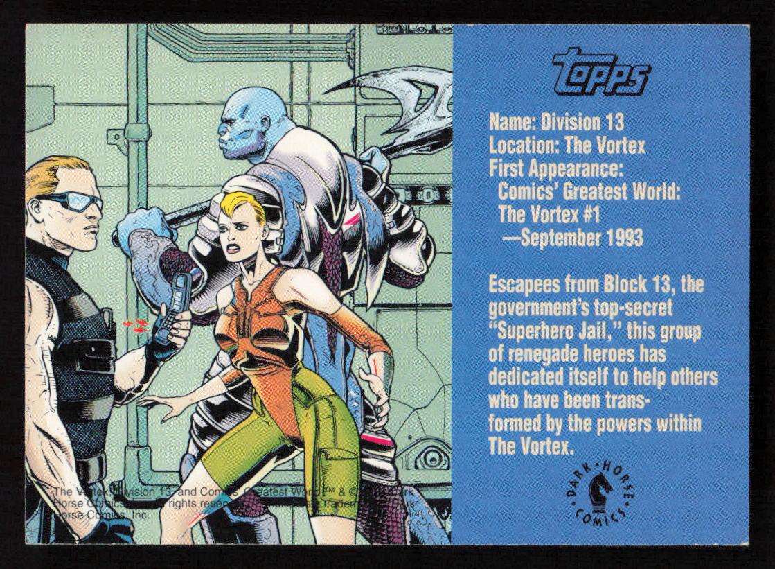 1993 Topps Dark Horse Comics Division 13 Promotion Card
