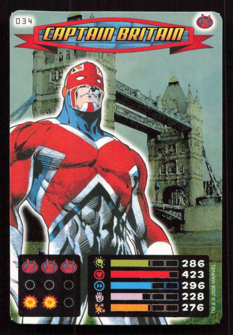 2008 Marvel Spider-Man Heroes & Villains - 034 Captain Britain