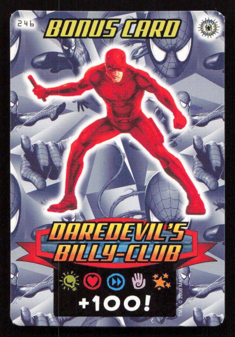2008 Marvel Spider-Man Heroes & Villains - 246 Bonus Card - Daredevil's Billy-Club