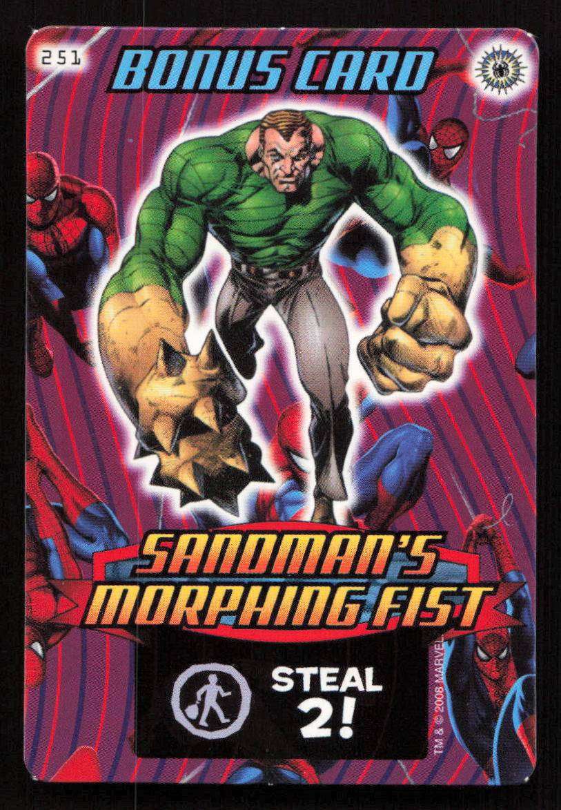 2008 Marvel Spider-Man Heroes & Villains - 251 Bonus Card - Sandman's Morphing Fist