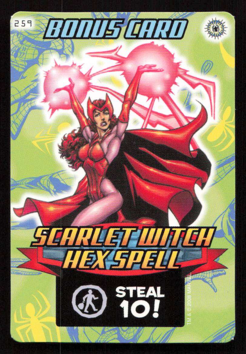 2008 Marvel Spider-Man Heroes & Villains - 259 Bonus Card - Scarlet Witch Hex Spell