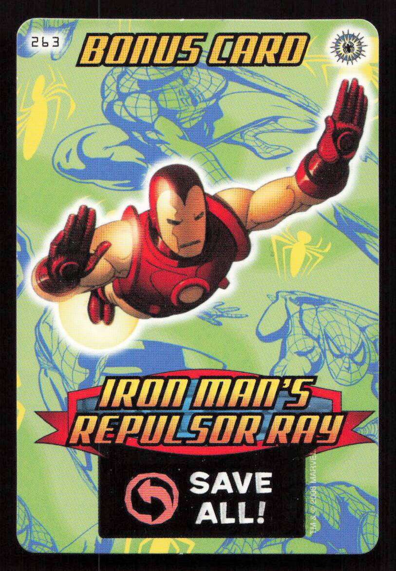 2008 Marvel Spider-Man Heroes & Villains - 263 Bonus Card - Iron Man's Repulsor Ray