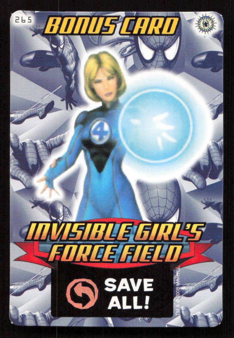 2008 Marvel Spider-Man Heroes & Villains - 265 Bonus Card - Invisible Girl's Force Field