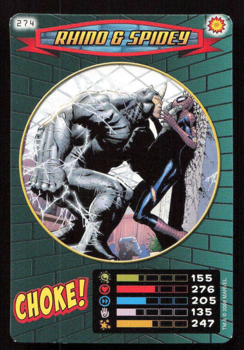 2008 Marvel Spider-Man Heroes & Villains - 274 Rhino & Spidey