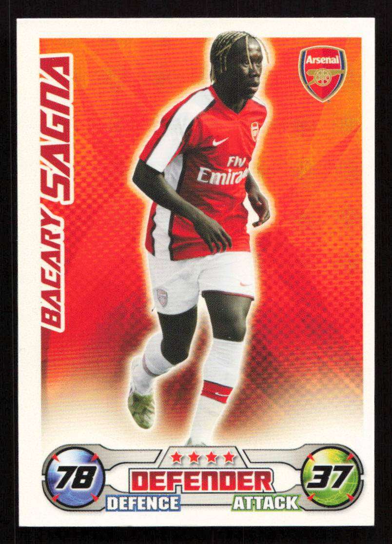 Topps Match Attax PL 2008/2009 Arsenal - Bacary Sagna