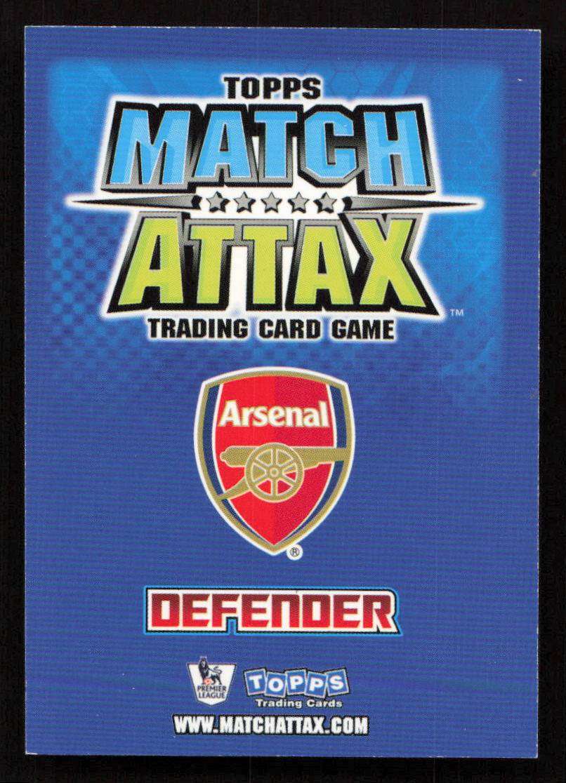 Topps Match Attax PL 2008/2009 Arsenal - Bacary Sagna