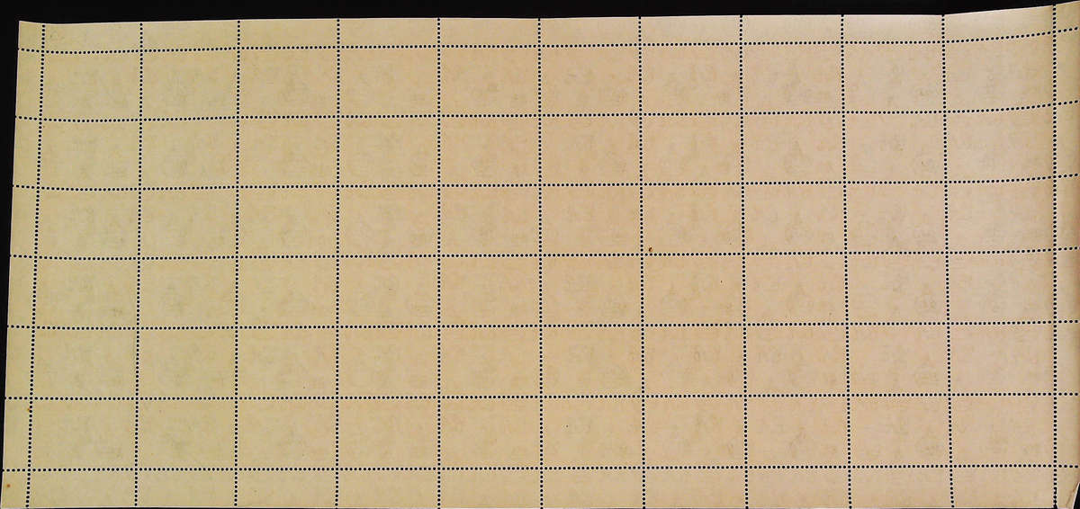 Nyasaland Protectorate 1953 - 54 QEII SG176 2d black and yellow-orange *Complete Sheet No 0439