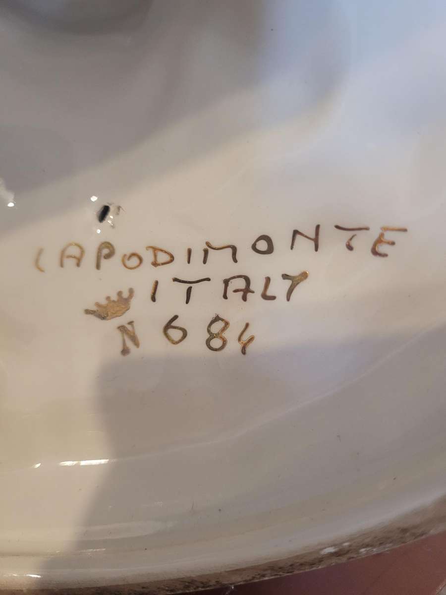 ITALIAN VERY ORNATE 3D CAMPODIMONTE FLOWER VASE-NUMBERED