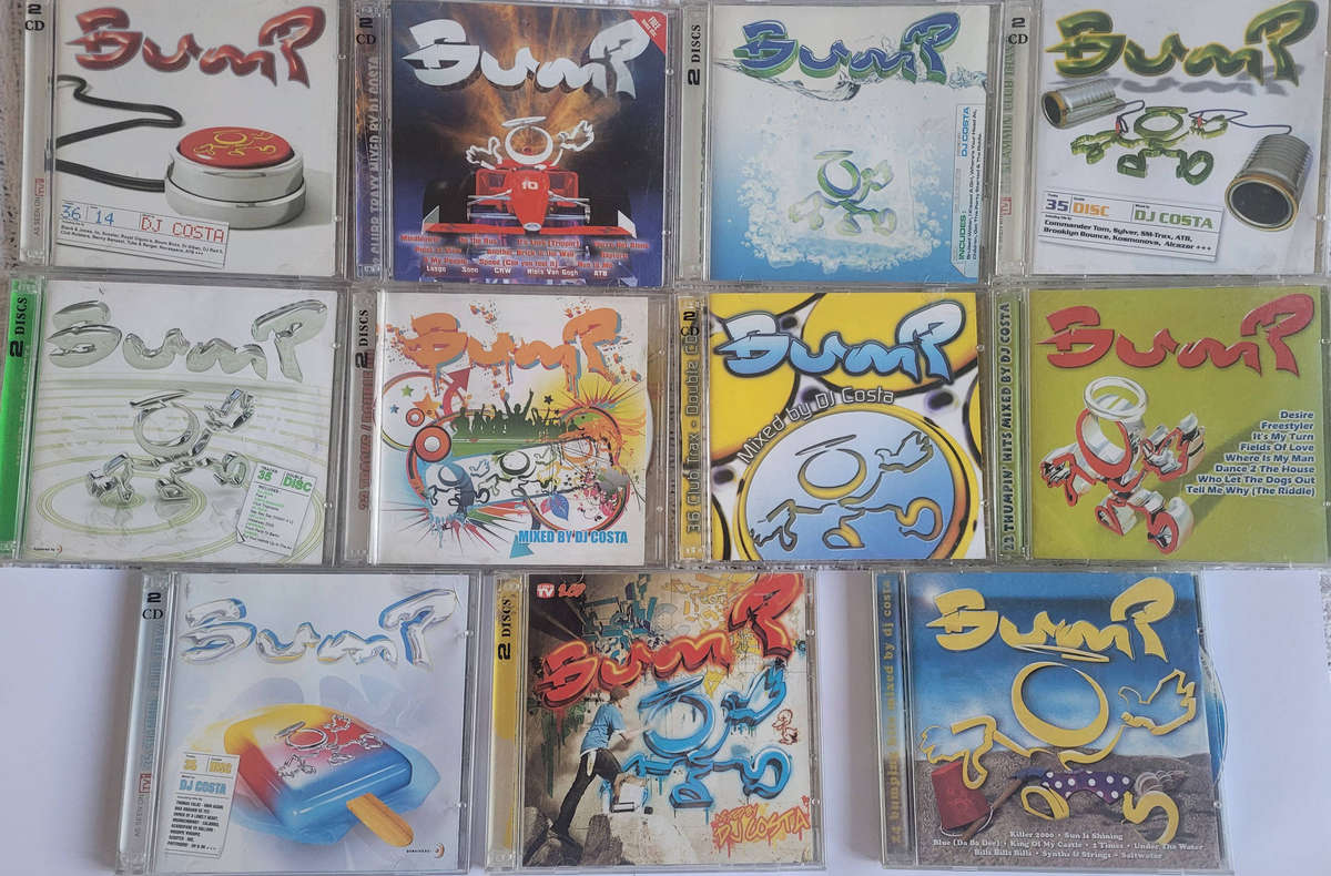BUMP BY DJ COSTA-ELEVEN CD's (MAINLY DOUBLE) FABULOUS DANCE COLLECTION