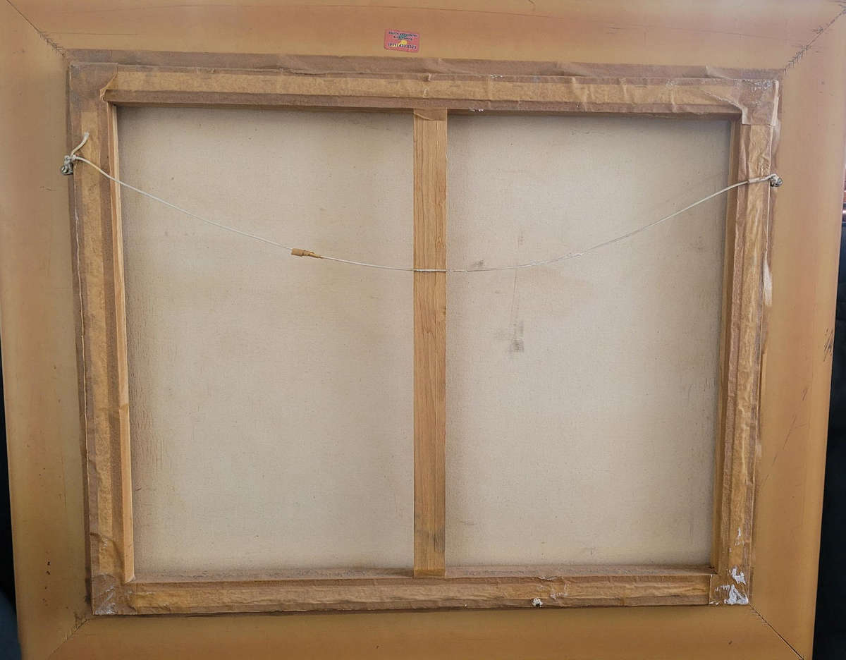 LARGE, ORNATELY FRAMED AND BEAUTIFUL GINA LEITE, SIGNED SEASCAPE